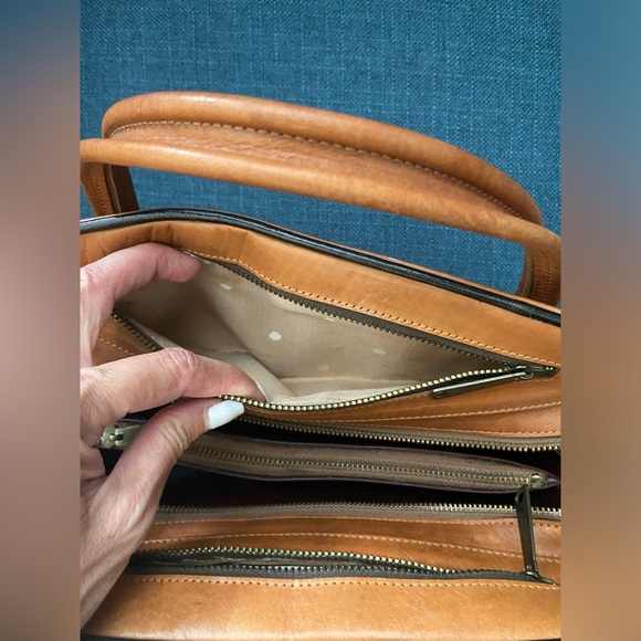 Vintage Gailan Leather Satchel Floral Engraving Made in Mexico Handbag Purse - Picture 12 of 14